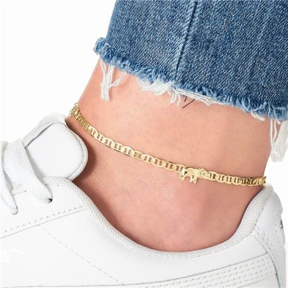 Elephant Anklet - 18K Gold Plated Marina Style - Picture 1 of 2